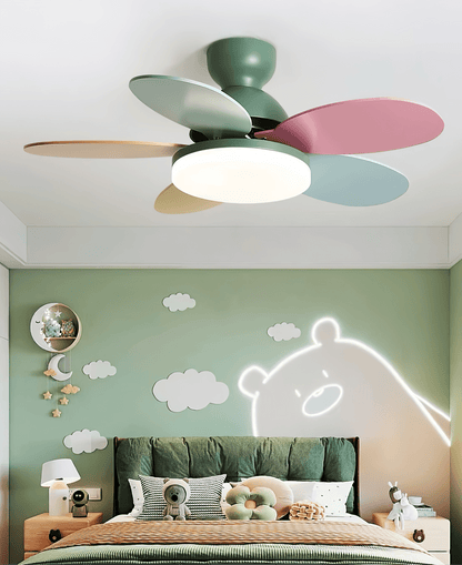 Indoor Ceiling Fan with LED Light 35 in Wood Blade Curved Design 6-Speed Remote Control DC Motor for Living Room Bedroom Dining Room Grey Gr