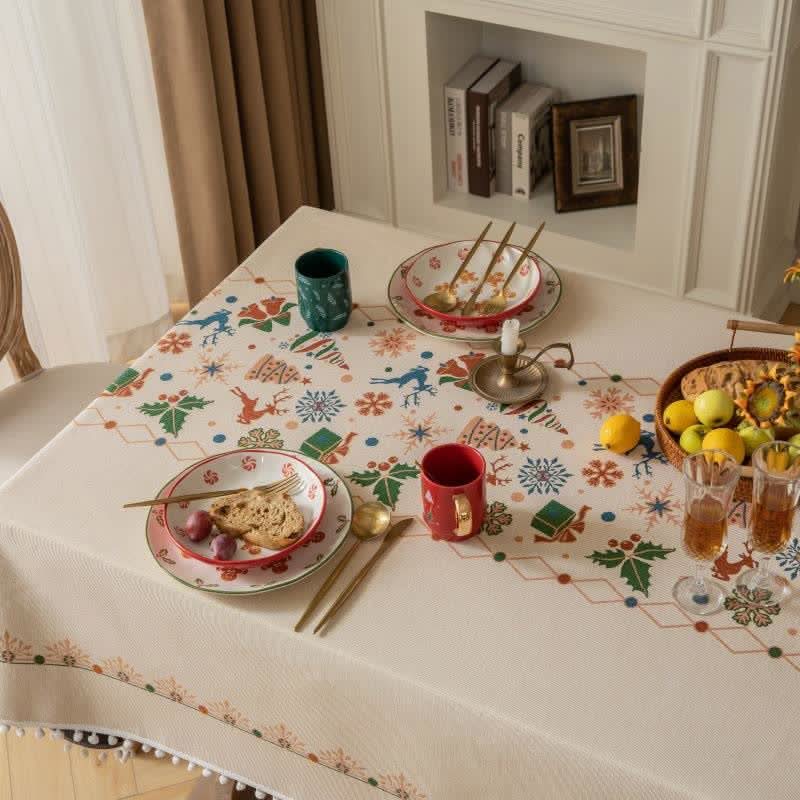 DININGORA – Jacquard Tablecloth for Sophisticated Festive Ambience