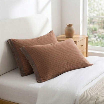 BUTTONPLAID – Mini Pillowcases with Refined Button Detail