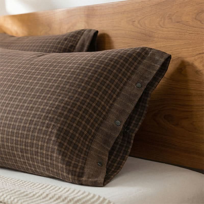 BUTTONPLAID – Mini Pillowcases with Refined Button Detail