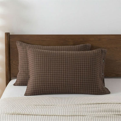 BUTTONPLAID – Mini Pillowcases with Refined Button Detail