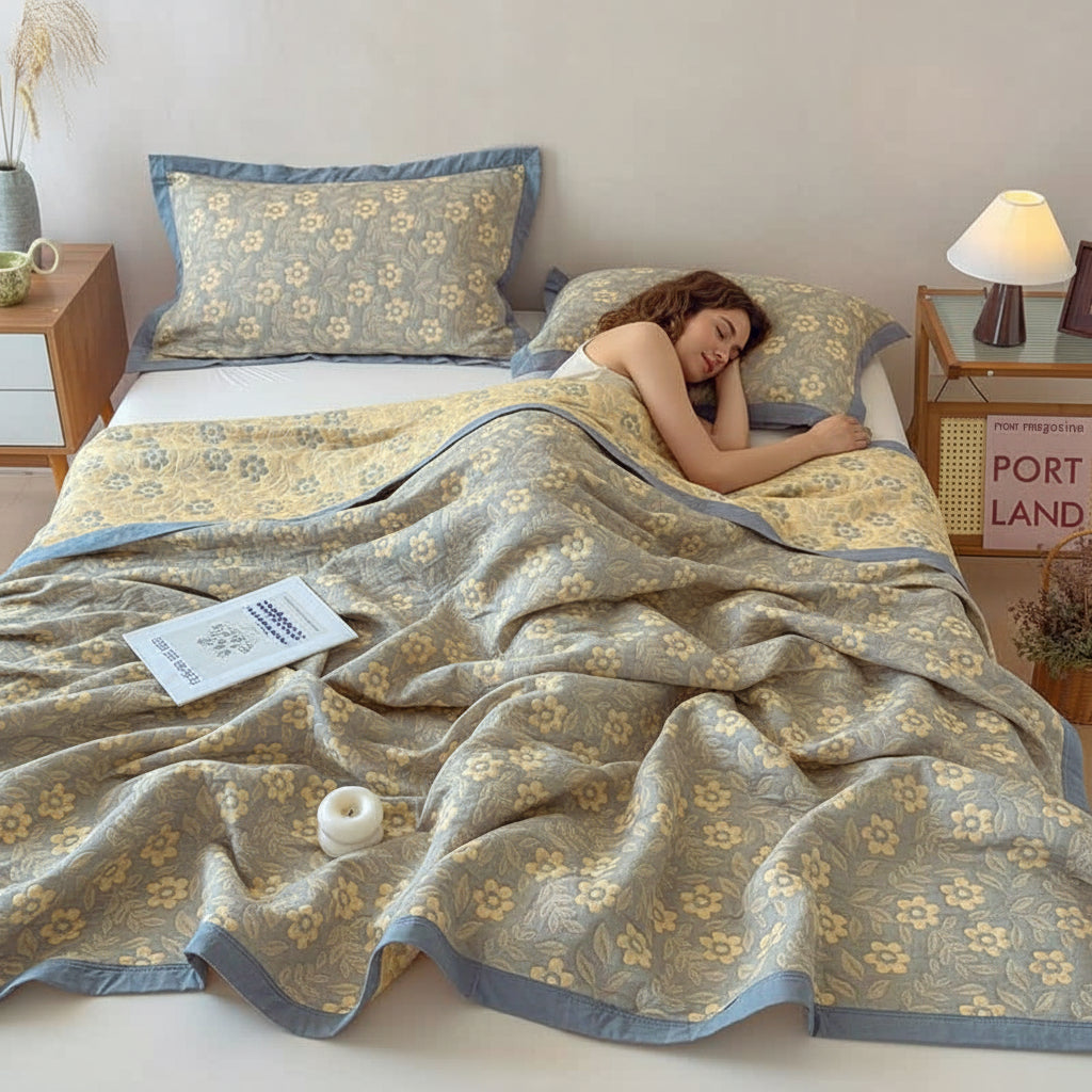 FLORAREST – Layered Blanket Quilt for Gentle Home Comfort