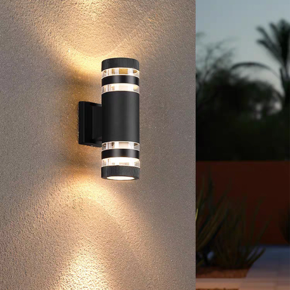Waterproof Outdoor Sconce Black Bidirectional Light for Entryway Patio Garden Porch E27 Socket IP65 Exterior Fixture for Modern & Traditiona