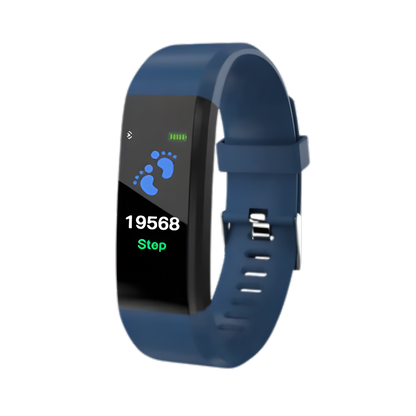 Reloj de seguimiento de salud con monitor de frecuencia cardíaca y presión arterial para adultos mayores | Pantalla LED de fácil lectura | Rastreador de ejercicios recargable por USB