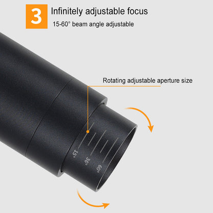 Adjustable LED Track Lighting System Flush Mount Ceiling Spots for Kitchen Hallway Living Room 3 4 5 Heads Dimmable Aluminum Directional Spo