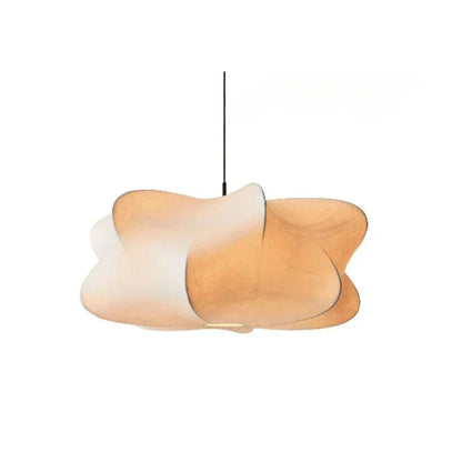 Flowing Silk Shade Overhead Light Fixture 12 in Taupe E27 Socket for Dining Room Living Room Bedroom Ambient Glow Modern Minimalist Organic