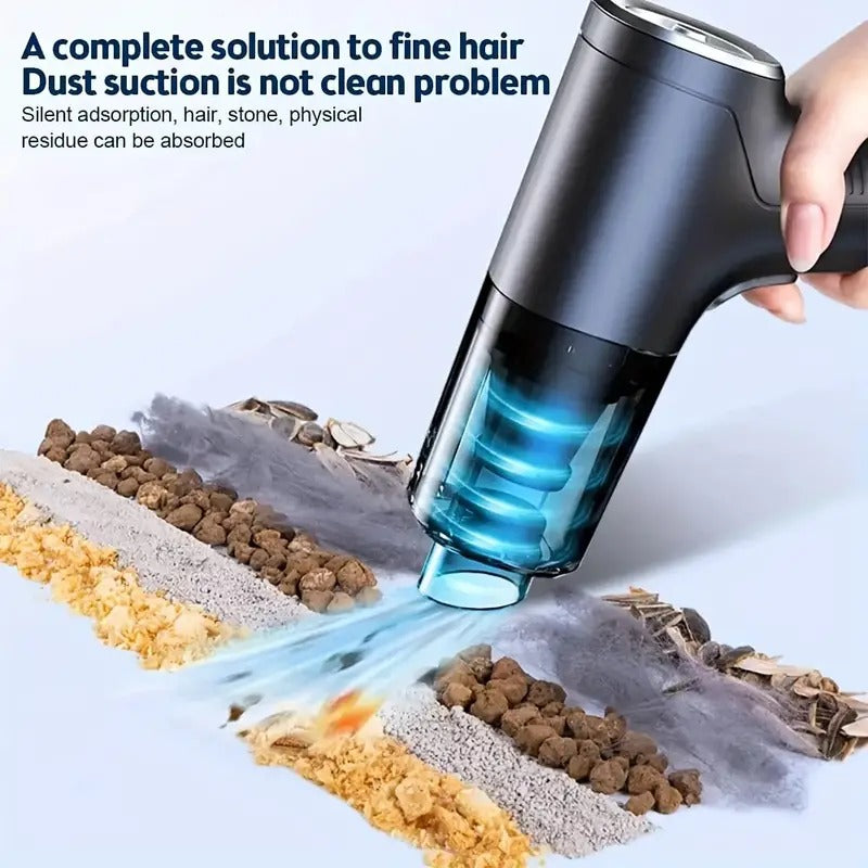 Cordless Vacuum Cleaner with 5000 Pa Suction, Handheld Car Vacuum for Interior Detailing and Home Cleaning