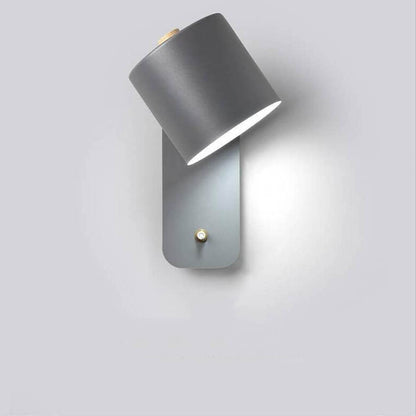 Metal Sconce Fixture Gray Hardwired LED Compatible 10-Inch for Bedroom Living Room Hallway Reading Nook Modern Interior Lighting