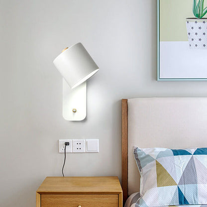 Metal Sconce Fixture Gray Hardwired LED Compatible 10-Inch for Bedroom Living Room Hallway Reading Nook Modern Interior Lighting