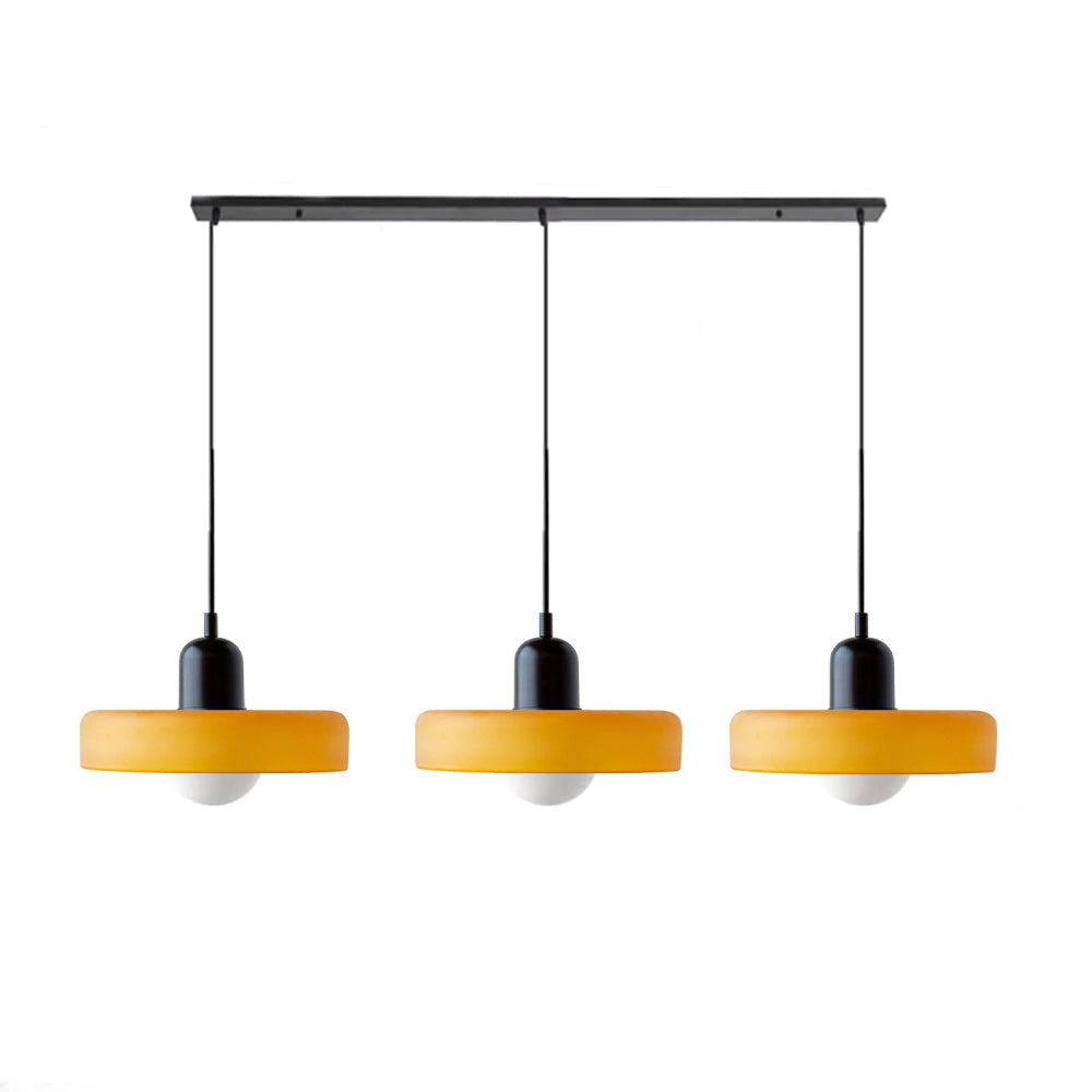 Glass Pendant Lamp 12 Inch Adjustable Height Ceiling Fixture for Bedrooms Nightstands Modern Minimalist Nordic Hanging Light E27 Socket for