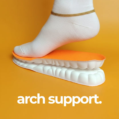 Memory Foam Insoles with Arch Support for All-Day Comfort in Sneakers, Work & Casual Shoes