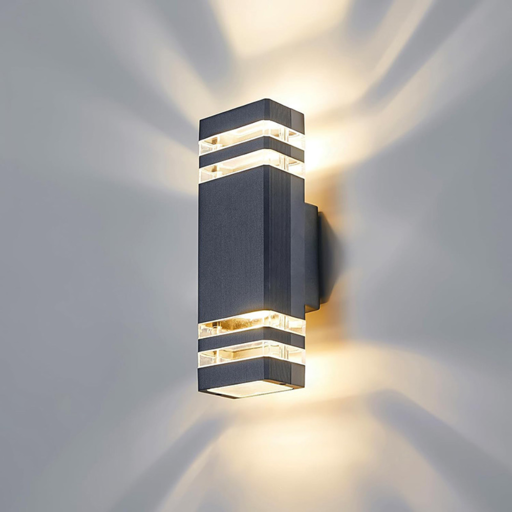 Waterproof Outdoor Sconce Black Bidirectional Light for Entryway Patio Garden Porch E27 Socket IP65 Exterior Fixture for Modern & Traditiona