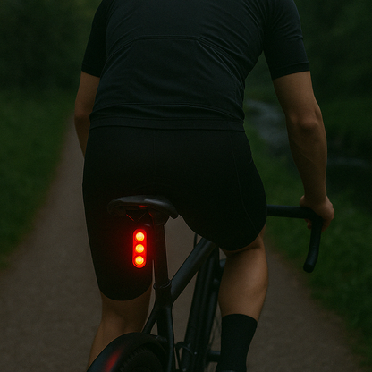 Luz trasera de bicicleta con sensor de movimiento y alerta de frenado automático: LED de seguridad recargable para bicicletas de ruta y montaña