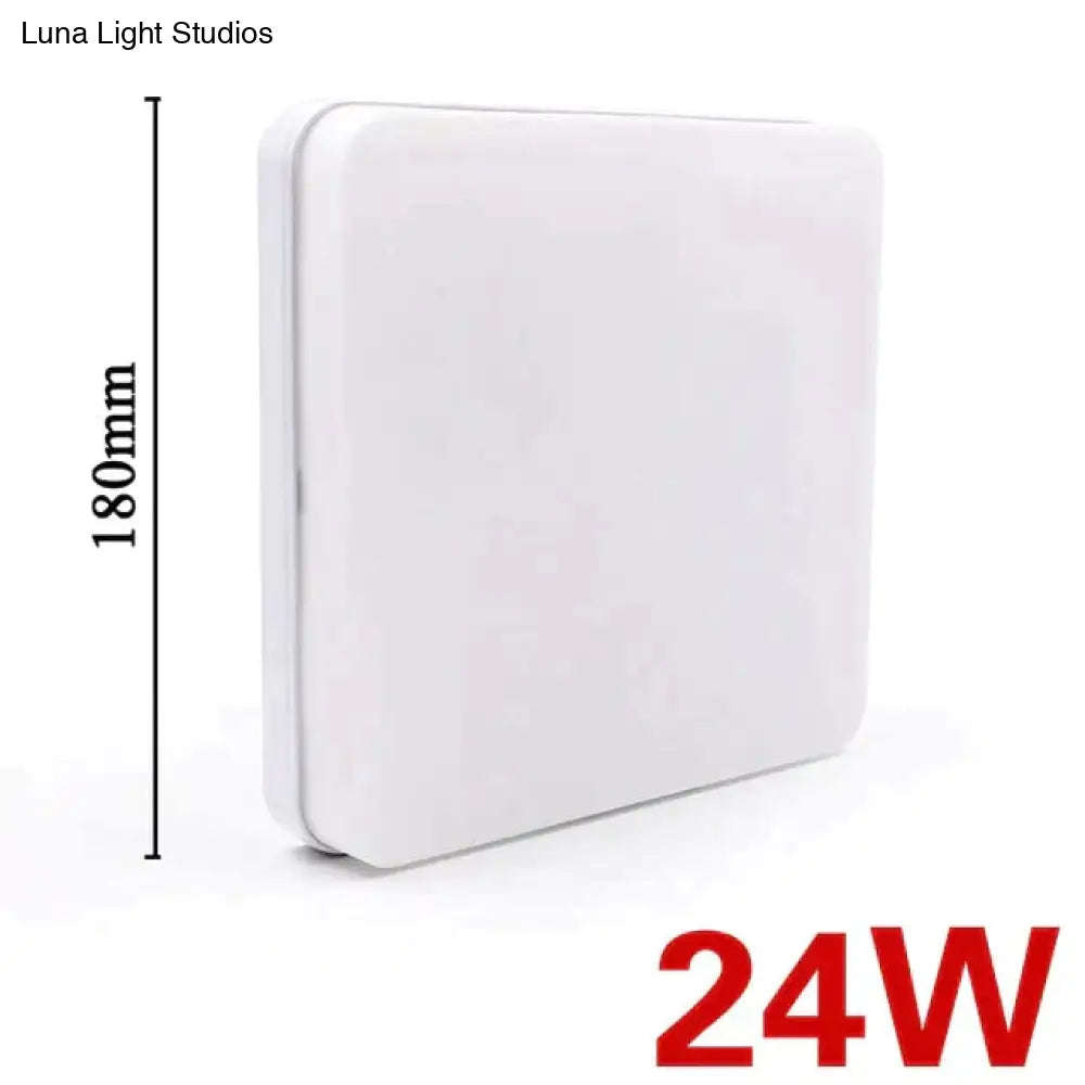 Low-Profile Square Flush-Mount LED Ceiling Light – Slim ABS Panel for Kitchen, Bedroom, Hallway & Office – 18W to 48W – Warm or Cool White