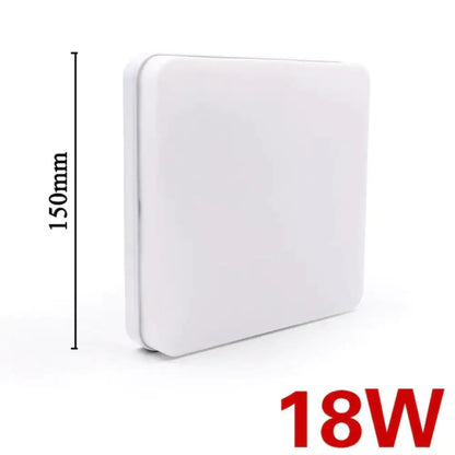 Low-Profile Square Flush-Mount LED Ceiling Light – Slim ABS Panel for Kitchen, Bedroom, Hallway & Office – 18W to 48W – Warm or Cool White