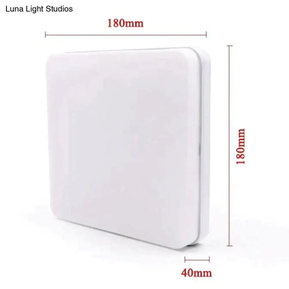 Low-Profile Square Flush-Mount LED Ceiling Light – Slim ABS Panel for Kitchen, Bedroom, Hallway & Office – 18W to 48W – Warm or Cool White