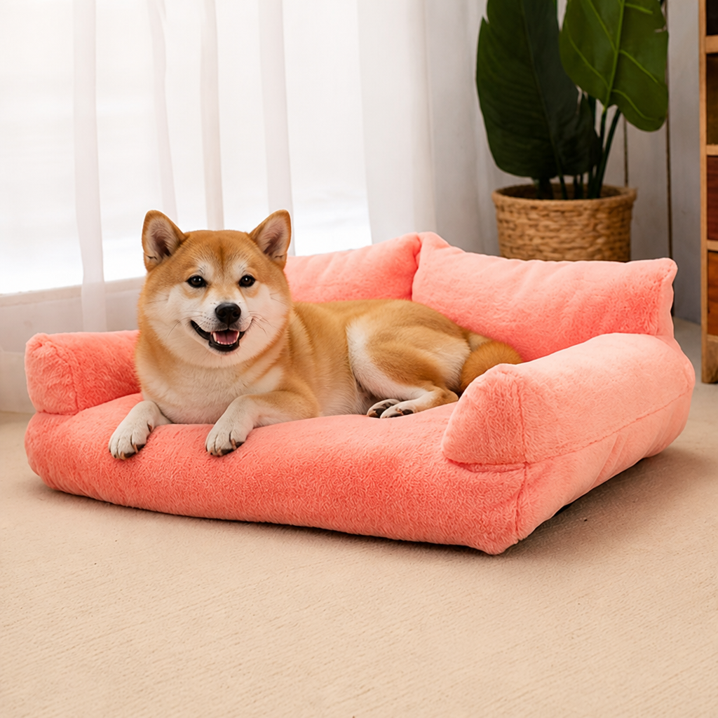 Ortekor Cozy Winter Washable Dog Bed (Anti-Slip Base)