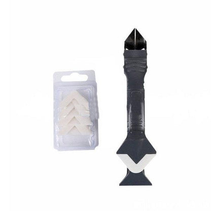 Multi-Purpose Caulk Finishing Tool Kit for Bathroom Kitchen Tile Grout Sealing Projects Silicone Smoothing Removal Edger