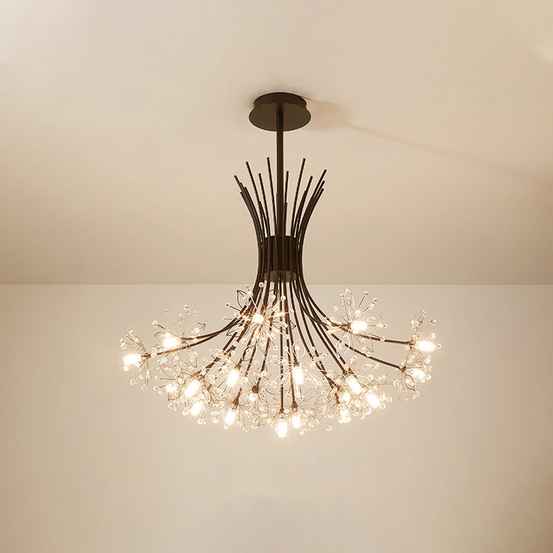 Lámpara de techo de cristal de brazos múltiples, 13 bombillas, 20.5 pulgadas de diámetro, cristal brillante para comedor, sala de estar, vestíbulo, dormitorio, moderna y ajustable