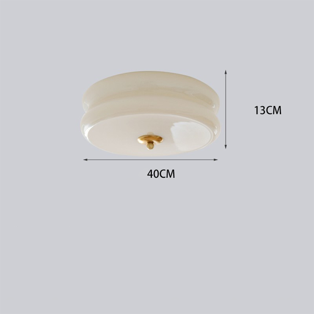 Flush Mount LED Fixture with Adjustable Color Temperature Glass Shade 13 in Diameter for Bedroom Living Room Dining Room Modern Art Deco Sty