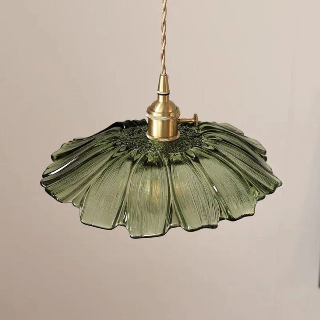 Fluted Glass Drop Ceiling Fixture 11 in Burgundy Shade Gold Hardware E27 Socket for Kitchen Island Entryway Ambient Overhead Illumination