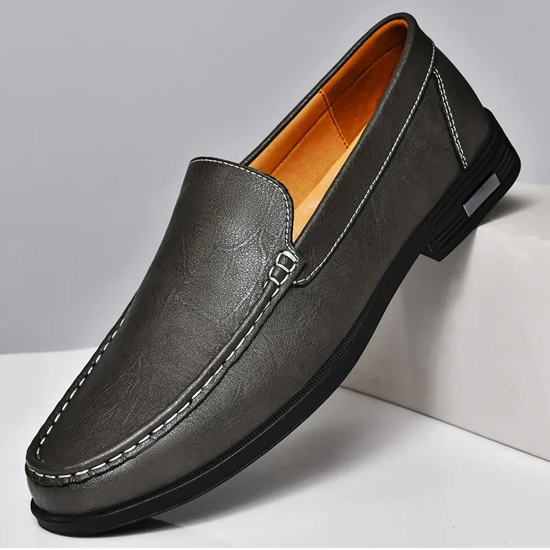 Mocasines de piel auténtica para hombre, zapatos de vestir sin cordones para negocios, eventos informales, bodas, oficina y ocasiones formales, estilo italiano clásico hechos a mano