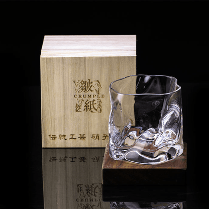 Hand-Cut Crystal Whiskey Tumbler with Traditional Faceted Pattern for Home Bar