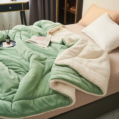 Plush Flannel Fleece Throw Blanket for Bed & Couch – Reversible Solid Color Design, Machine Washable, Double-Sided Warmth for Bedroom