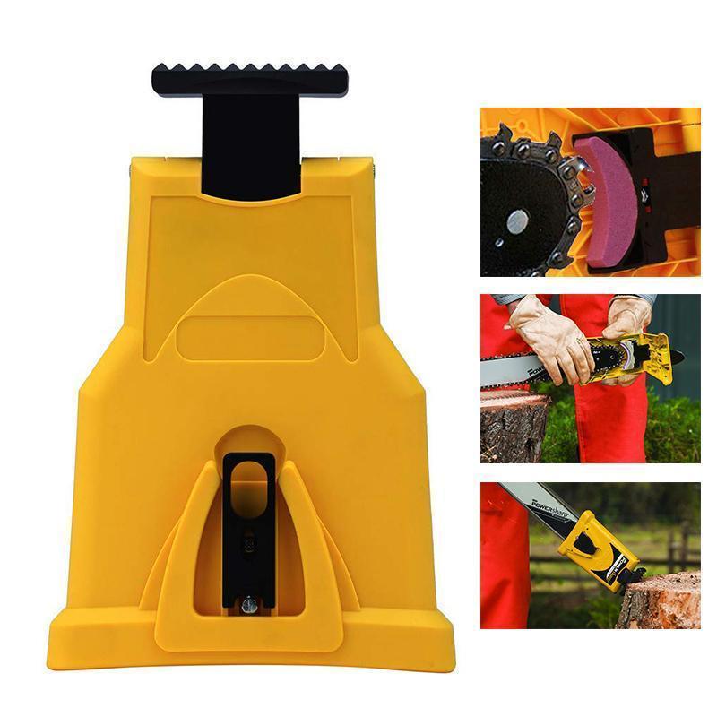 Portable Chainsaw Sharpener Tool | Easy-Mount Bar Sharpening System for All Chain Types | Compact Workshop & Field Use Accessory