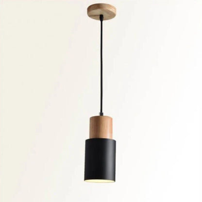 Lámpara Colgante Rústica Chic de Metal y Madera