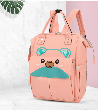 Multi-Pocket Baby Backpack with Insulated Bottle Holders & Stroller Straps for Travel