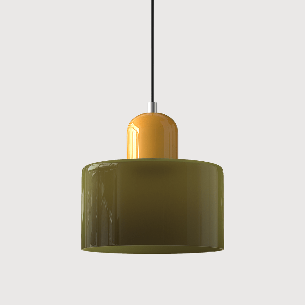 Handwoven Glass Pendant Light Bauhaus Style Indoor Hanging Lamp Adjustable Cable for Dining Room Kitchen Home Office