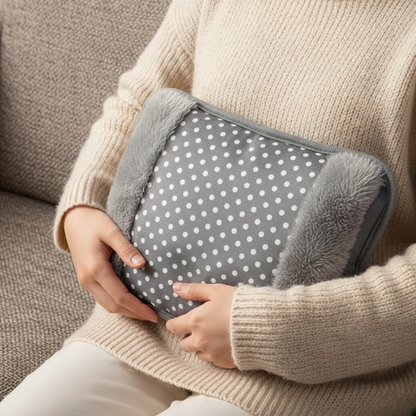 Almohadilla térmica eléctrica con función de calentador de manos: bolsa de calor recargable para estómago, manos y pies