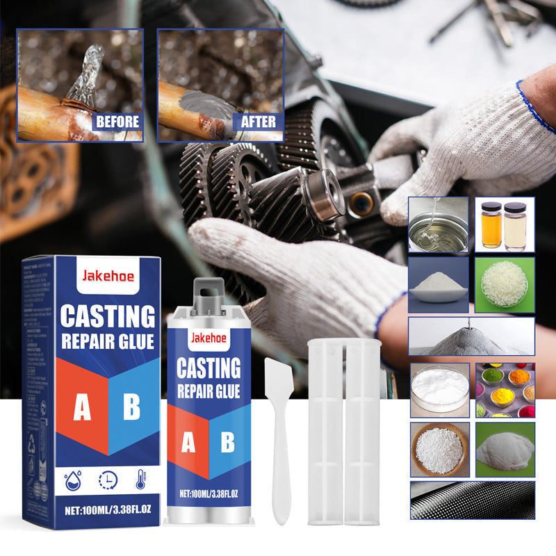 Heavy-Duty Metal Repair Epoxy Putty High-Temperature Resistant Two-Part Steel Adhesive for Automotive Industrial Cast Iron Aluminum DIY Proj