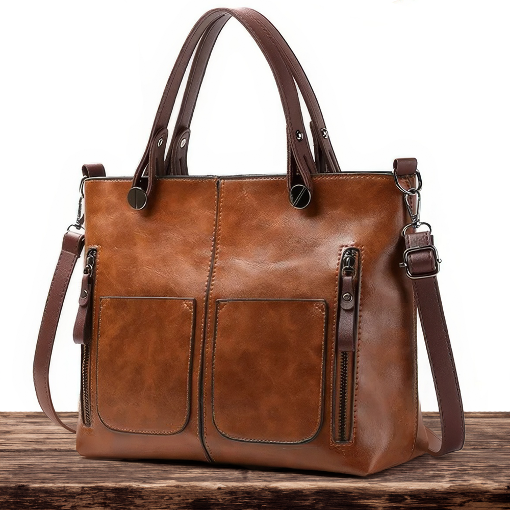 Genuine Leather Shoulder Bag with Adjustable Strap - Flap Closure Handbag for Women, Everyday Crossbody Purse