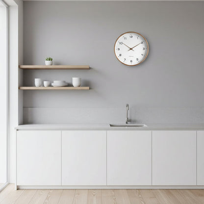 Elegante reloj de pared escandinavo grande con mecanismo de cuarzo silencioso | Decoración minimalista para el hogar y la oficina