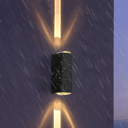 Weatherproof Rectangular Aluminum LED Wall Sconce for Outdoor Spaces