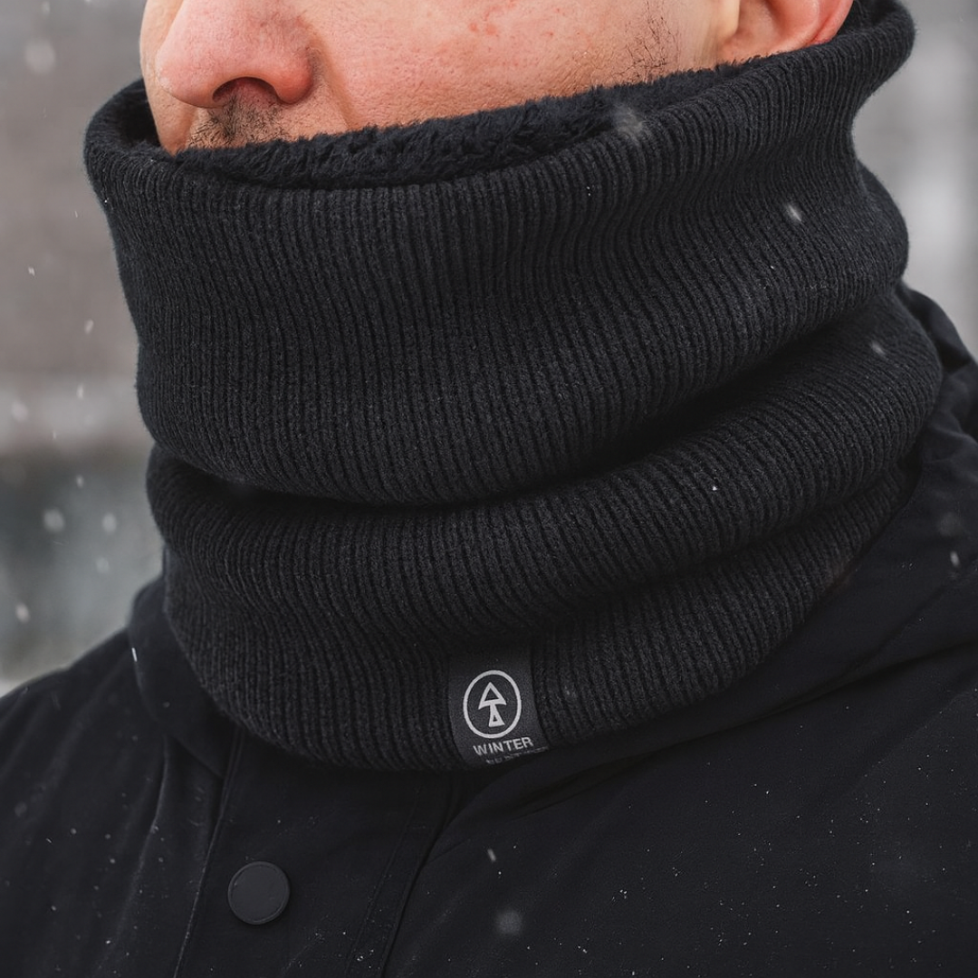 Fleece-Lined Knit Neck Warmer – Thermal Double-Layer Winter Scarf Gaiter for Cold Weather Running Hiking Commuting | 2-Pack Unisex Neck Wrap