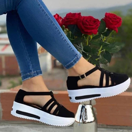 Sandalias de plataforma para mujer con soporte de arco de espuma viscoelástica para una comodidad durante todo el día