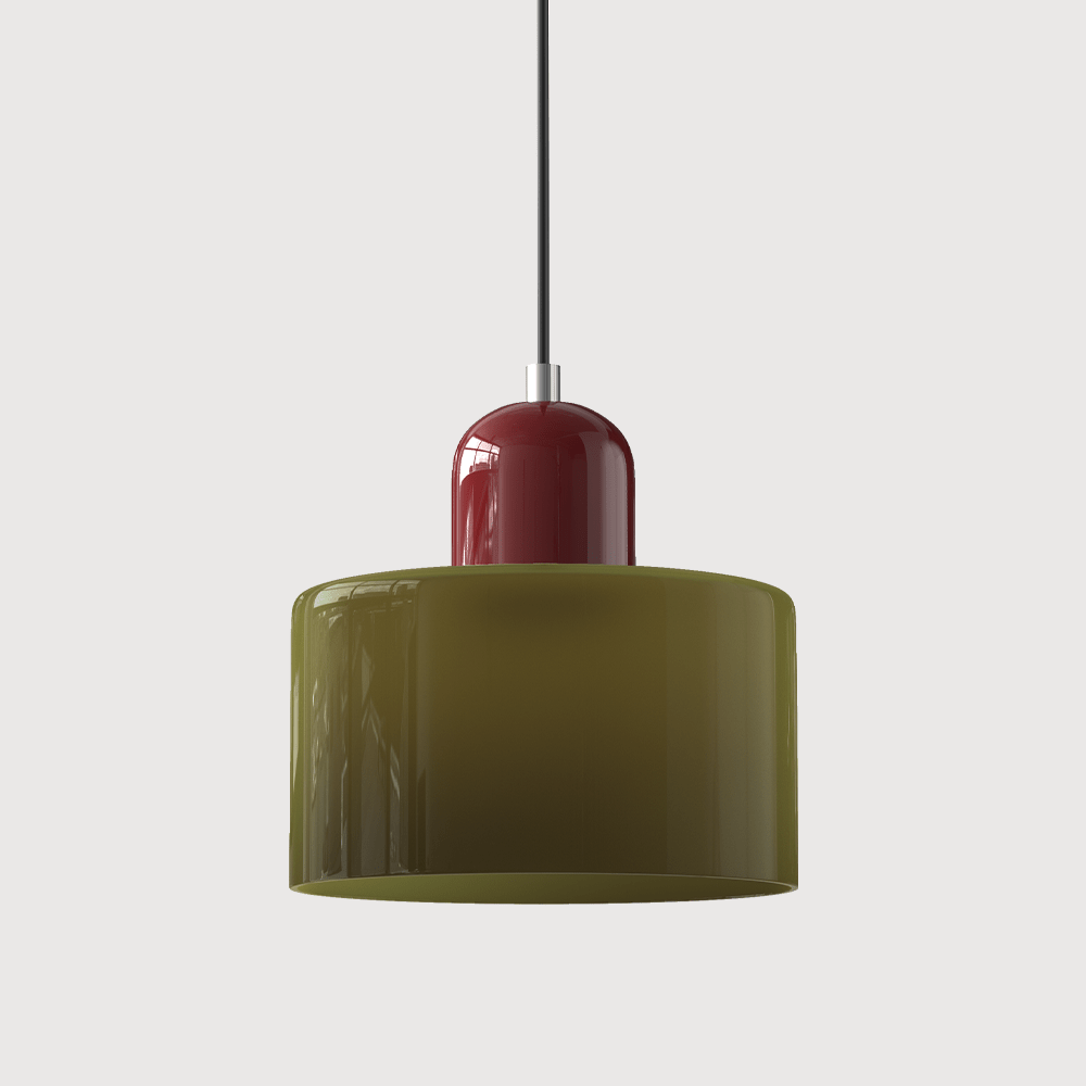 Handwoven Glass Pendant Light Bauhaus Style Indoor Hanging Lamp Adjustable Cable for Dining Room Kitchen Home Office