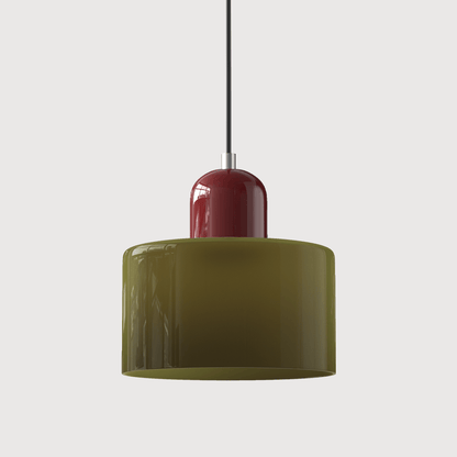Handwoven Glass Pendant Light Bauhaus Style Indoor Hanging Lamp Adjustable Cable for Dining Room Kitchen Home Office
