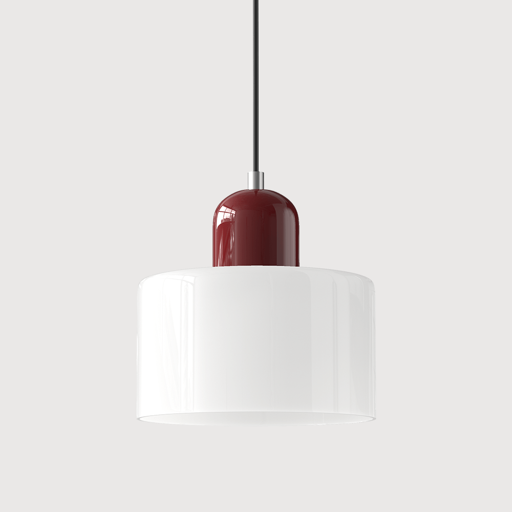 Handwoven Glass Pendant Light Bauhaus Style Indoor Hanging Lamp Adjustable Cable for Dining Room Kitchen Home Office