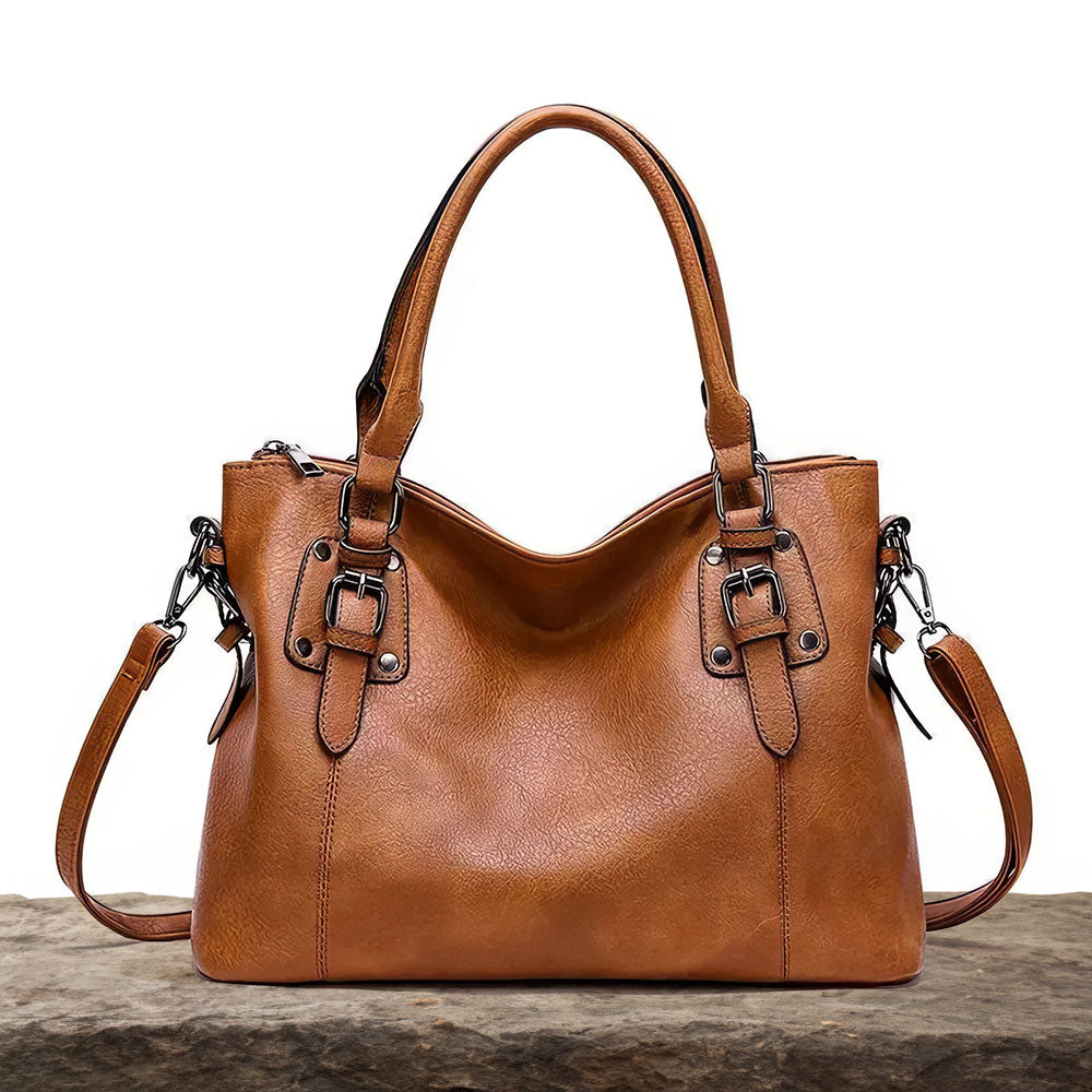 Genuine Leather Crossbody Purse with Adjustable Strap for Women | Compact Flap Shoulder Bag with Magnetic Closure for Everyday Use