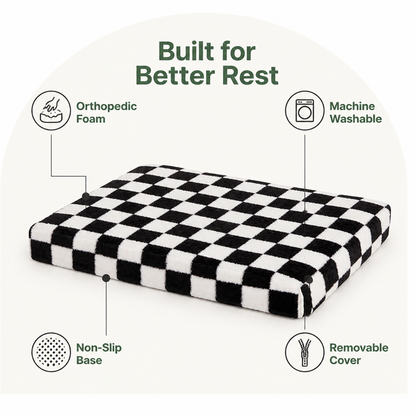 Ortekor Orthopedic Memory Foam & Non-Slip Dog Bed (Removable Cover)
