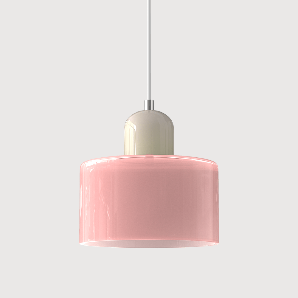 Handwoven Glass Pendant Light Bauhaus Style Indoor Hanging Lamp Adjustable Cable for Dining Room Kitchen Home Office