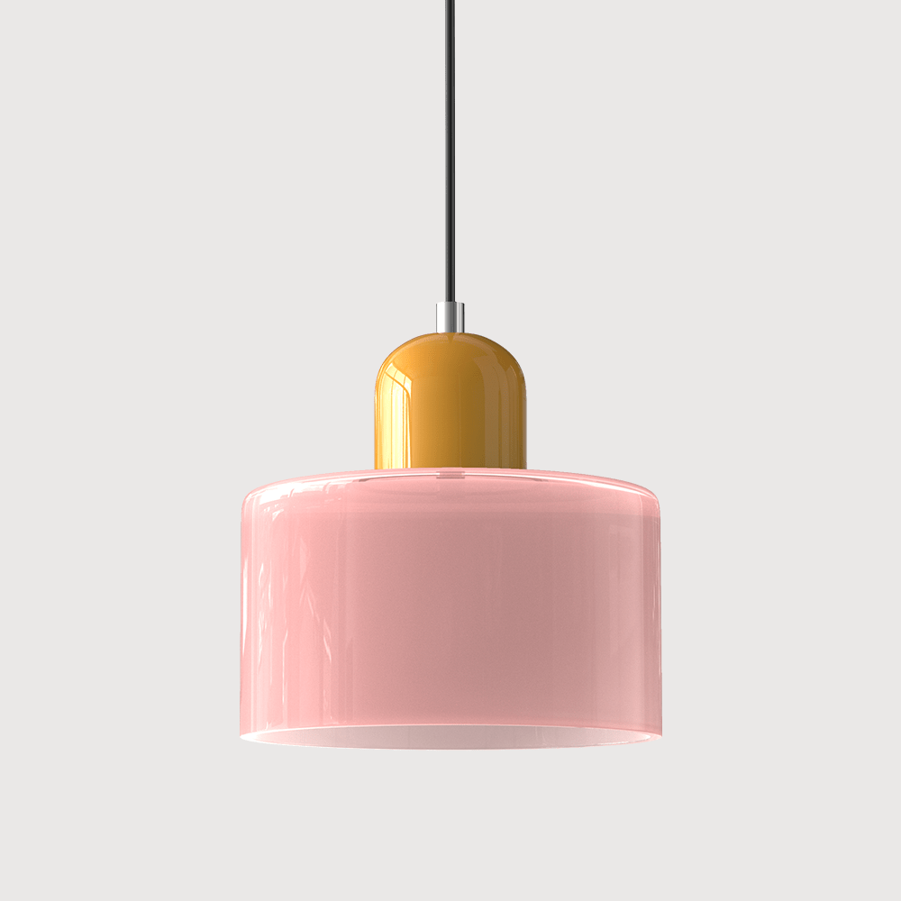 Handwoven Glass Pendant Light Bauhaus Style Indoor Hanging Lamp Adjustable Cable for Dining Room Kitchen Home Office