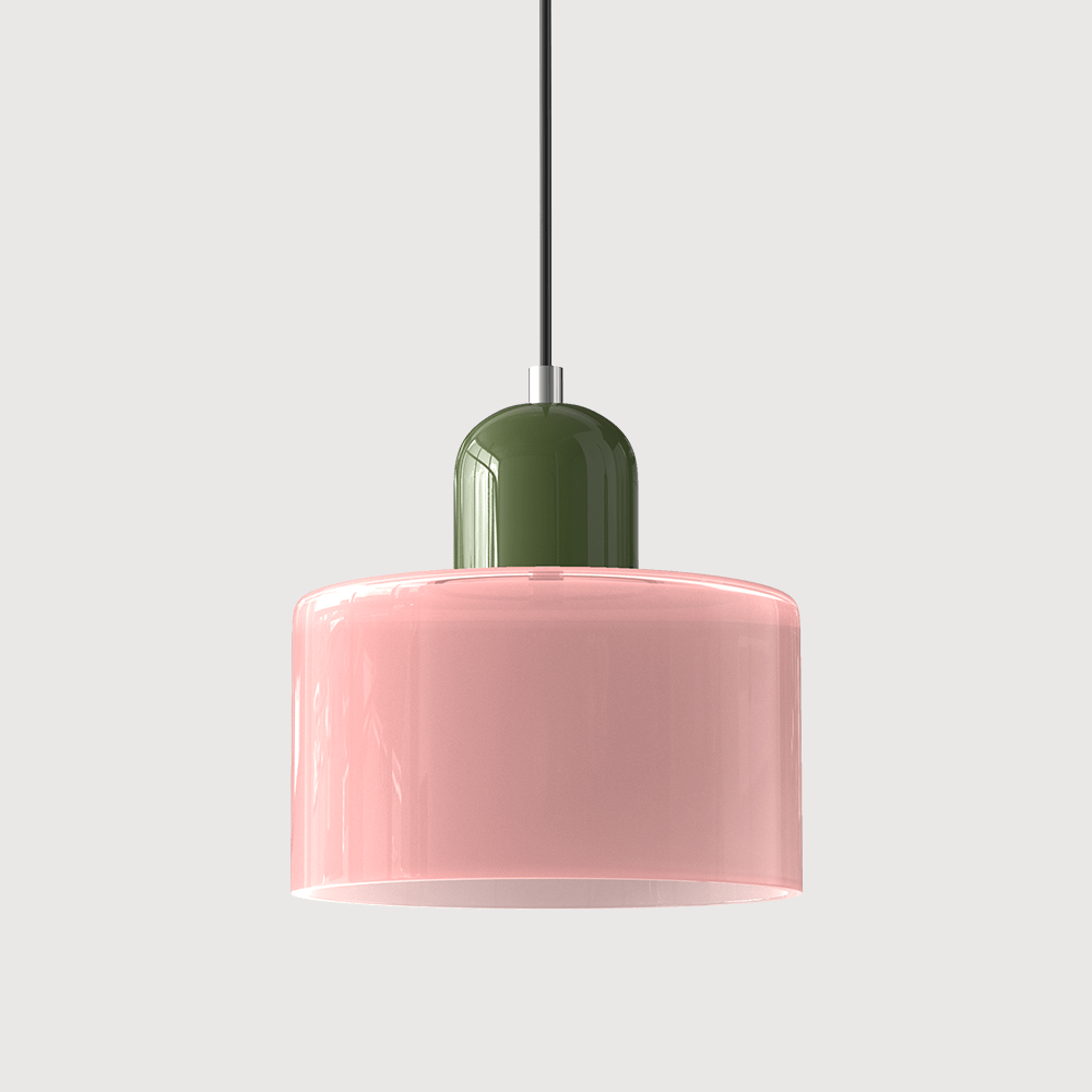 Handwoven Glass Pendant Light Bauhaus Style Indoor Hanging Lamp Adjustable Cable for Dining Room Kitchen Home Office