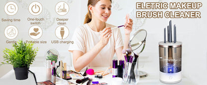Limpiador eléctrico de brochas de maquillaje Ortekor con vibración sónica | Limpieza profunda para una piel impecable