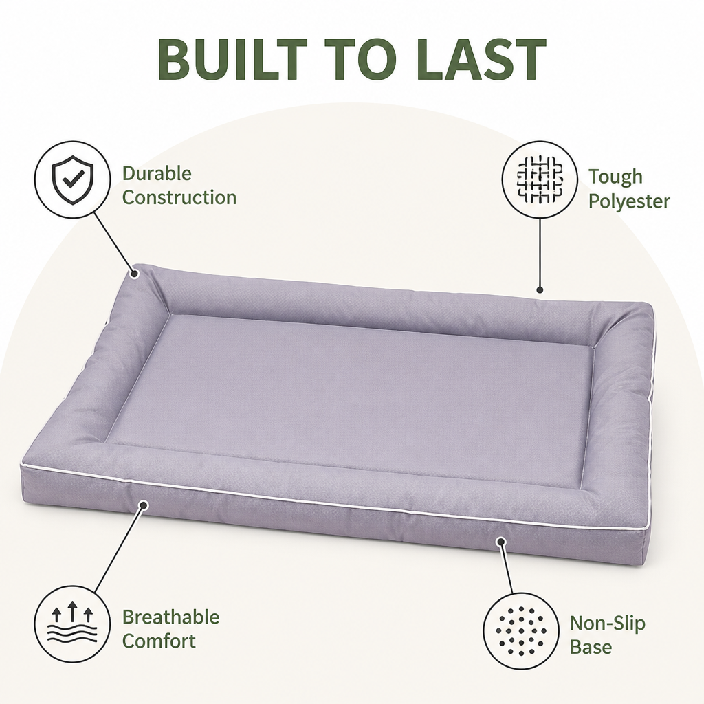 Ortekor All-Season Polyester & Non-Slip Dog Bed