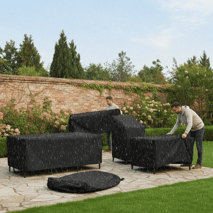 Funda para muebles de exterior para todo clima: protección impermeable y resistente a los rayos UV para patio durante todo el año